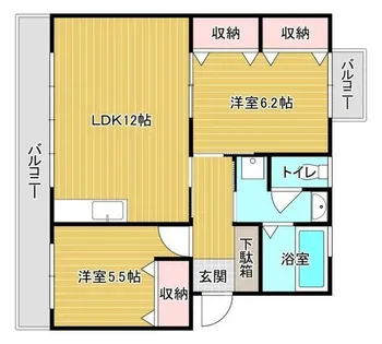 CANDEO柏の森【102号室】の間取り