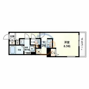 アドバンス大阪ルオーレDC【1階】の間取り
