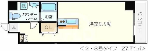 パウゼドーム前【11階】の間取り