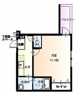 フジパレス長原Ⅰ番館【103号室】の間取り