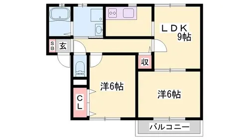 アムール正條B棟【2階】の間取り