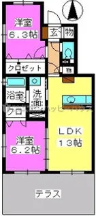ルーチェ博多南【101号室】の間取り