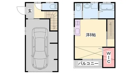 ガレージハウス姫路東【102号室】の間取り