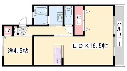 タデノハイツ【2階】の間取り