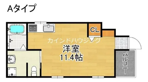 千本中賃貸【1階】の間取り