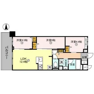 THE RESIDENCE 北白川【1階】の間取り