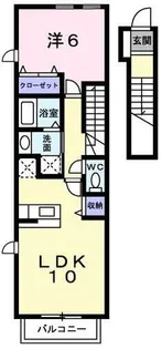 プラッツ くみのき【2階】の間取り