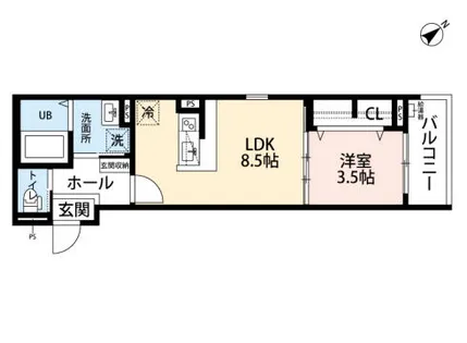 アイセン竹下【203号室】の間取り