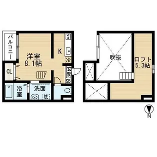 CONFORT大畑【1階】の間取り