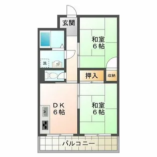 プレアール白水【4階】の間取り