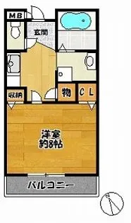 セゾンベール三田【5階】の間取り