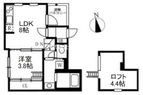 ハーモニーテラス植田西【2階】の間取り