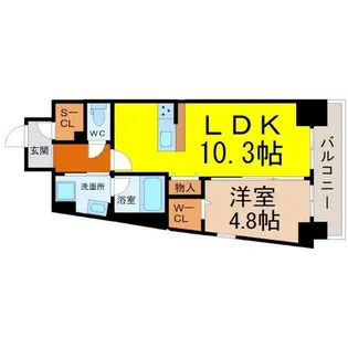 Reveler Osu【8階】の間取り
