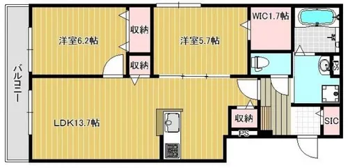 プランドール【2階】の間取り