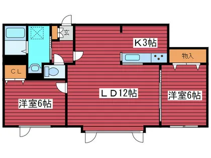 ヴィサージュ福住【202号室】の間取り