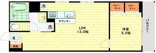 サンウィズOSAKA【2階】の間取り