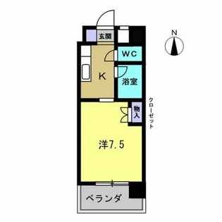 フローラルハイツ【4B号室】の間取り