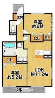 ボヌールメゾン【1階】の間取り