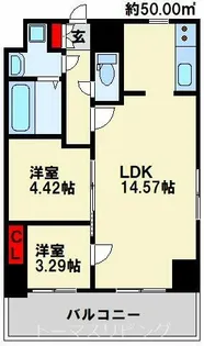 ALiSS歯科大前【9階】の間取り