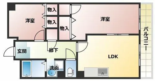 サニーヒル忍ケ丘【3階】の間取り