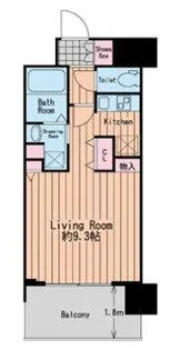 エス・キュート梅田中崎町【10階】の間取り