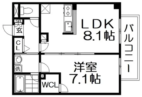 カーザフェリース【1階】の間取り