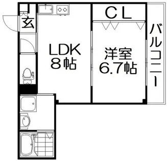 グレートヒルズ6番館【2階】の間取り