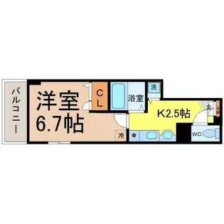 ライジングコート名古屋駅南【2階】の間取り