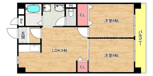 ロイヤルハイツ河田【6階】の間取り