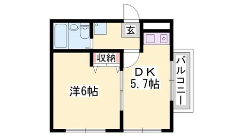 サンパレス21姫路【405号室】の間取り