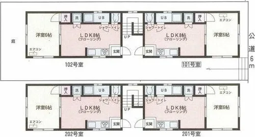 パレスA【101号室】の間取り