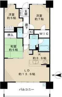 ルサンク南千里ローレルコート【1102号室】の間取り