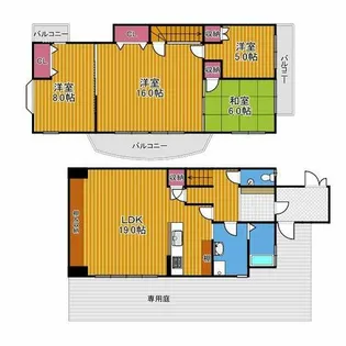 新栄プロパティー林【1階】の間取り