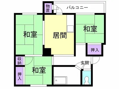 スカイレジデンス【407号室】の間取り