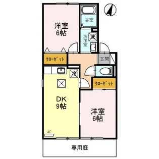 コンフォール美喜1 野洲市野洲【1階】の間取り