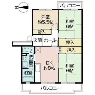 パストラル菅原Ⅱ【3階】の間取り