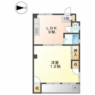 大朝ハイム【401号室】の間取り