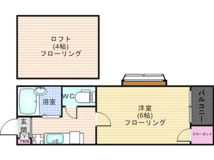 ヴィラセラヴィ【201号室】の間取り