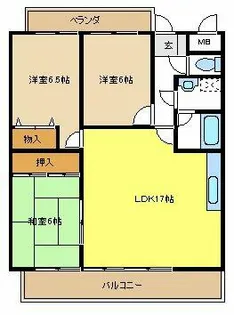 リーブル原Ⅱ【2階】の間取り