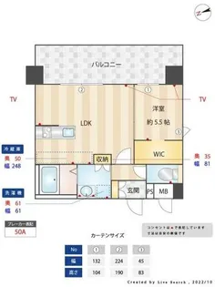LEXUS GARDEN箱崎タワーズ EAST【1005号室】の間取り