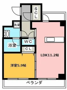クレールシティ御器所【4階】の間取り