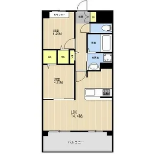 LIBTH上牟田EAST【0404号室】の間取り