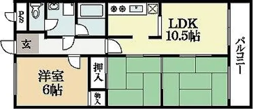 ラポート柳田【3階】の間取り