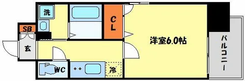 エスリード心斎橋EAST【2階】の間取り