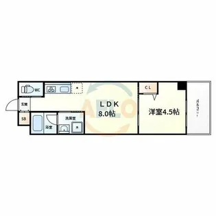 フランカー桜ノ宮SIX【4階】の間取り