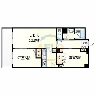 LeJADE西田辺【11階】の間取り