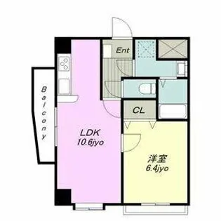 クイーンズ・スクエア【8階】の間取り