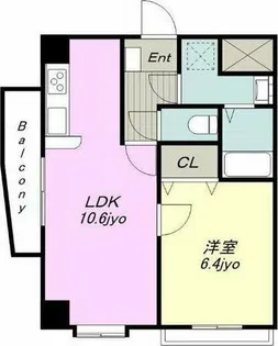クイーンズ・スクエア【6階】の間取り
