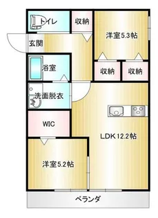 カメリアコート Ⅱ【1階】の間取り