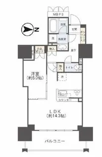 ローレルタワー堺筋本町【11階】の間取り